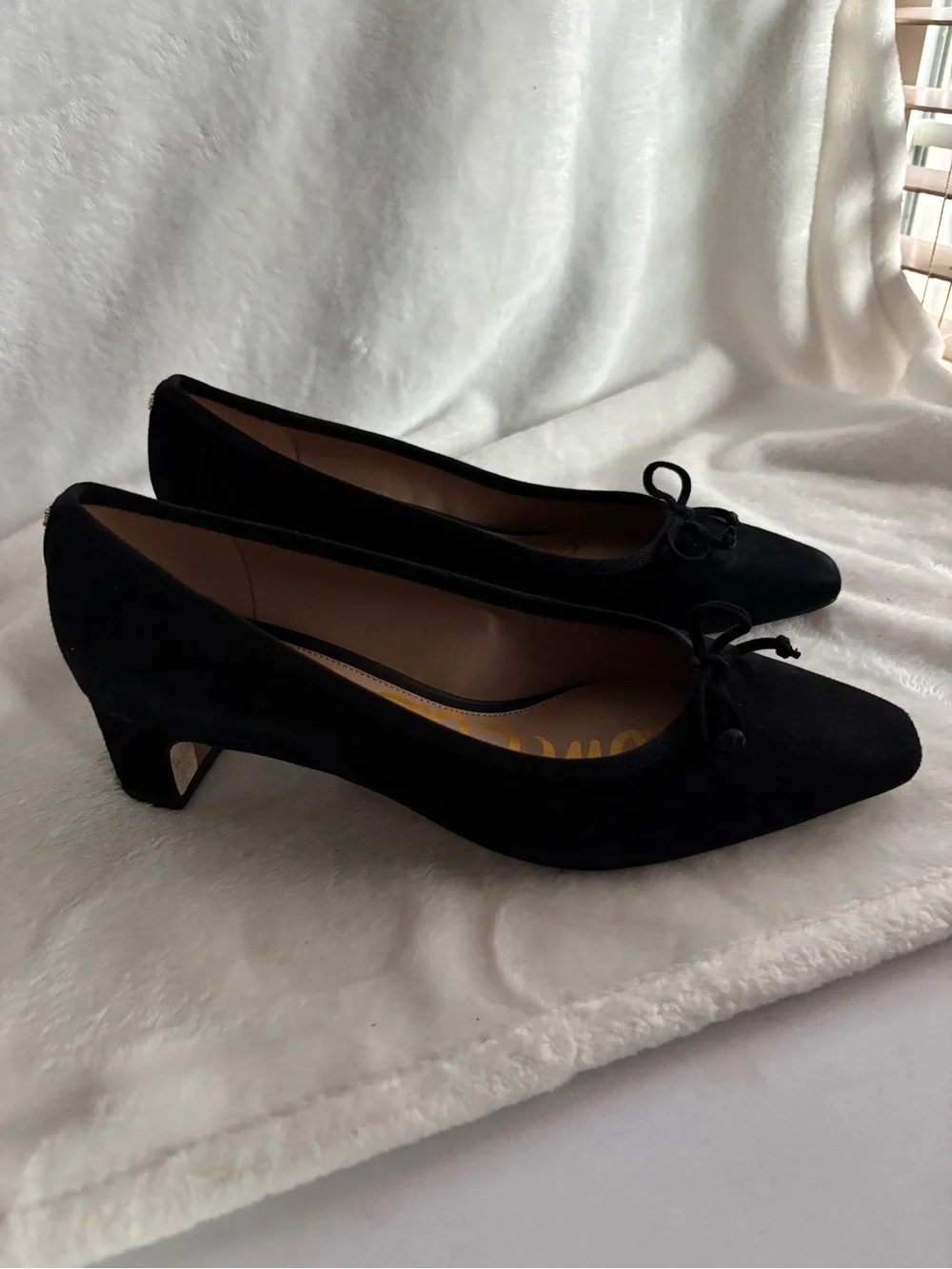 Sam Edelman Rinda Pointed Almond Toe Ballet Low Heel Pumps Black Size 10